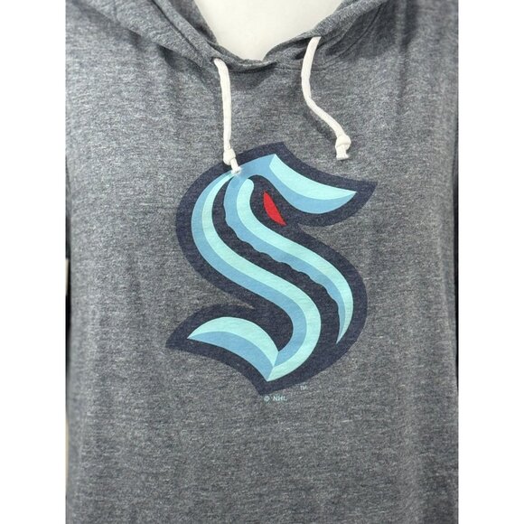 Seattle Kraken Champion Womens M Gray Hoodie Sweatshirt Drawstring Hood Pocket - Picture 3 of 10